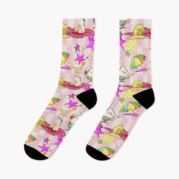 Item preview, Whimsical Summer Beach Duck Seamless Pattern designed and sold by zanaxxer.