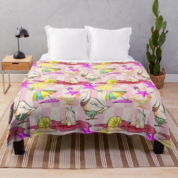 Item preview, Whimsical Summer Beach Duck Seamless Pattern designed and sold by zanaxxer.