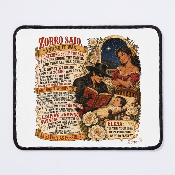Item preview, New Adventure for Baby Shower and Nursery Decor - Zorro Themed for Boy or Girl designed and sold by DallasDancinGal.