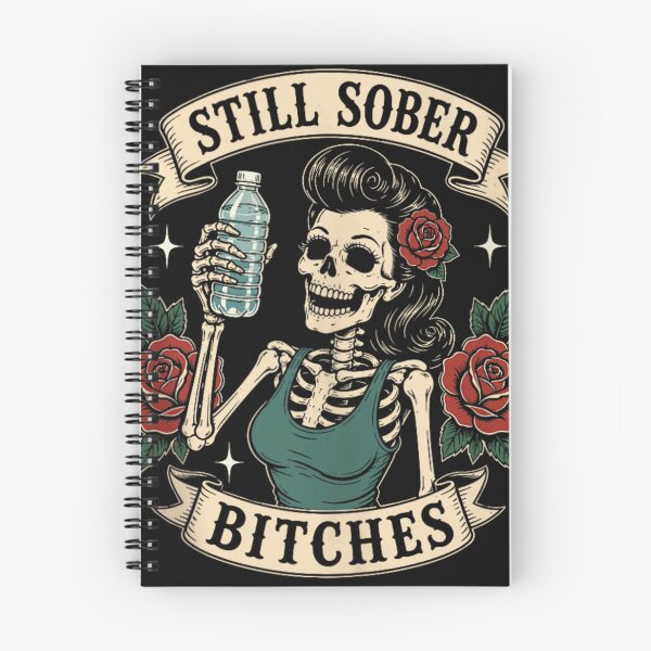 Item preview, Still Sober Skeleton Funny Recovery Sobriety and Clean Living designed and sold by DienesAngele.