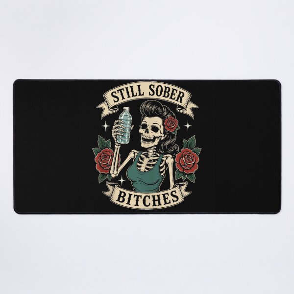 Item preview, Still Sober Skeleton Funny Recovery Sobriety and Clean Living designed and sold by DienesAngele.