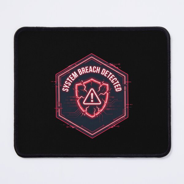 Item preview, System Breach Detected Warning Badge designed and sold by KurtByteStudio.