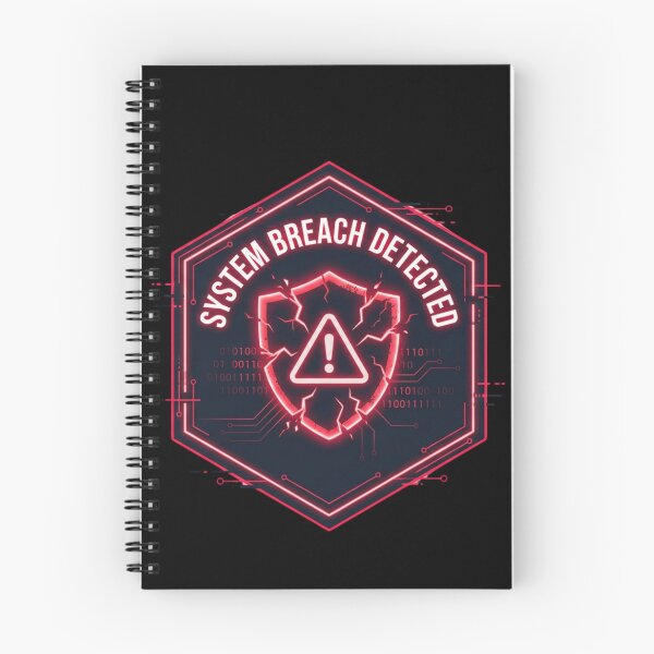 Item preview, System Breach Detected Warning Badge designed and sold by KurtByteStudio.