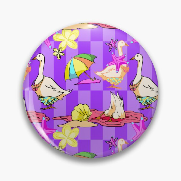 Item preview, Vibrant Tropical Duck Beach Seamless Pattern on Purple designed and sold by zanaxxer.