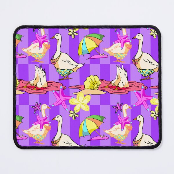 Item preview, Vibrant Tropical Duck Beach Seamless Pattern on Purple designed and sold by zanaxxer.