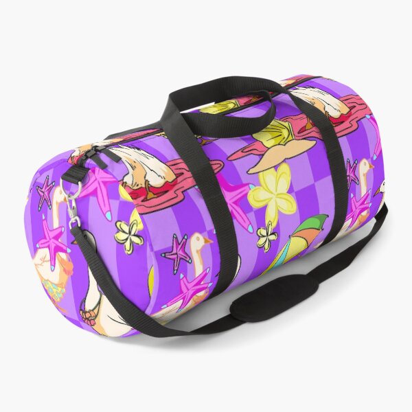 Item preview, Vibrant Tropical Duck Beach Seamless Pattern on Purple designed and sold by zanaxxer.