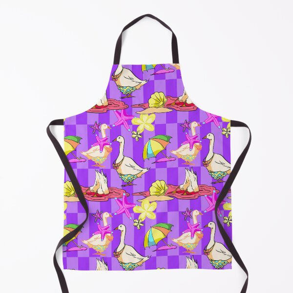 Item preview, Vibrant Tropical Duck Beach Seamless Pattern on Purple designed and sold by zanaxxer.