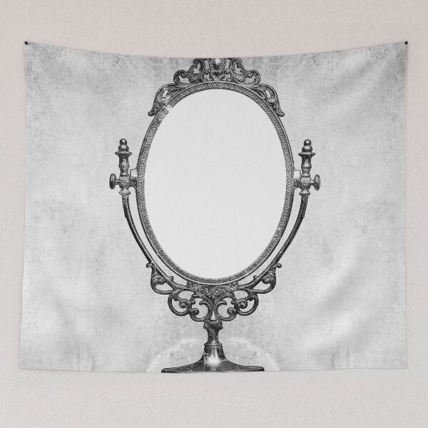 Item preview, Ornate Standing Oval Vanity Mirror designed and sold by Ghoul Enterprises.