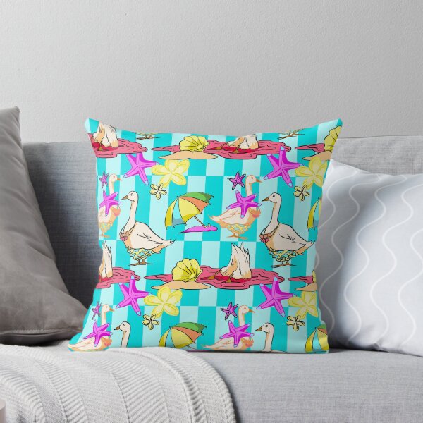 Item preview, Refreshing Ocean Duck Beach Seamless Pattern on Teal designed and sold by zanaxxer.