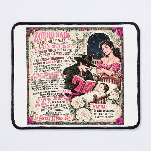 Item preview, Pink Roses - New Adventure for Baby Shower and Nursery Decor - Zorro Themed for Girl designed and sold by DallasDancinGal.