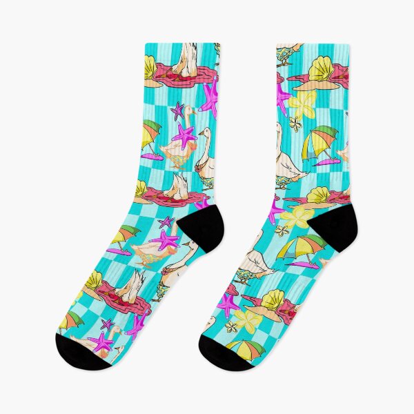 Item preview, Refreshing Ocean Duck Beach Seamless Pattern on Teal designed and sold by zanaxxer.