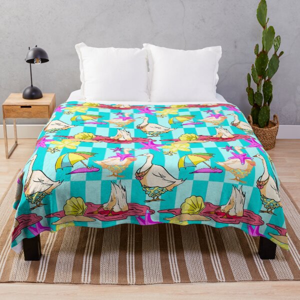 Item preview, Refreshing Ocean Duck Beach Seamless Pattern on Teal designed and sold by zanaxxer.