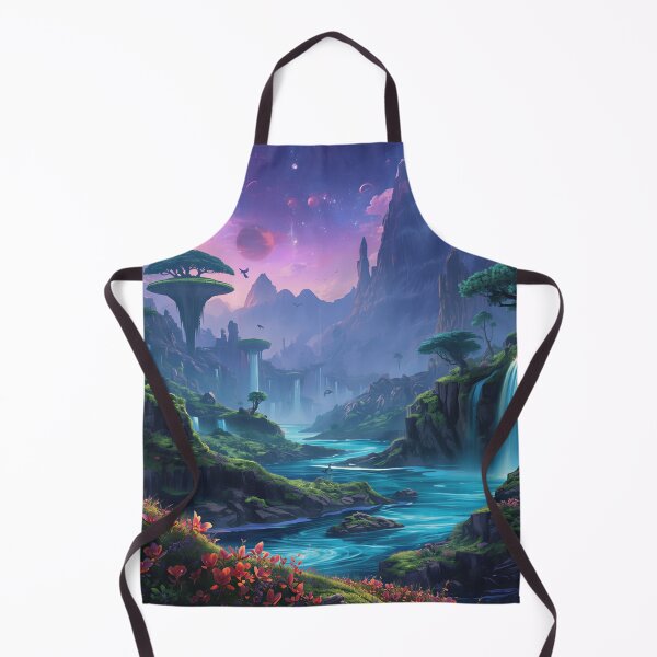Item preview, Cosmic Waterfall Sanctuary Alien Landscape designed and sold by Luminous Wilds.
