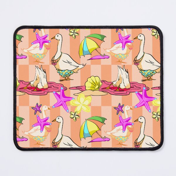 Item preview, Sun-Drenched Beach Duck Seamless Pattern on Orange designed and sold by zanaxxer.