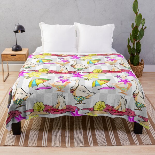 Item preview, Minimalist Summer Beach Duck Seamless Pattern on Grey designed and sold by zanaxxer.