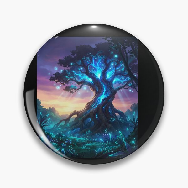 Item preview, Enchanted Forest Tree with Glowing Blue Energy designed and sold by Safwat-Aziz.
