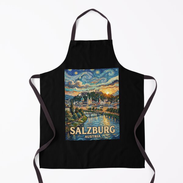 Item preview, Vintage Poster Salzburg Austria Salzach River designed and sold by dudelinart.