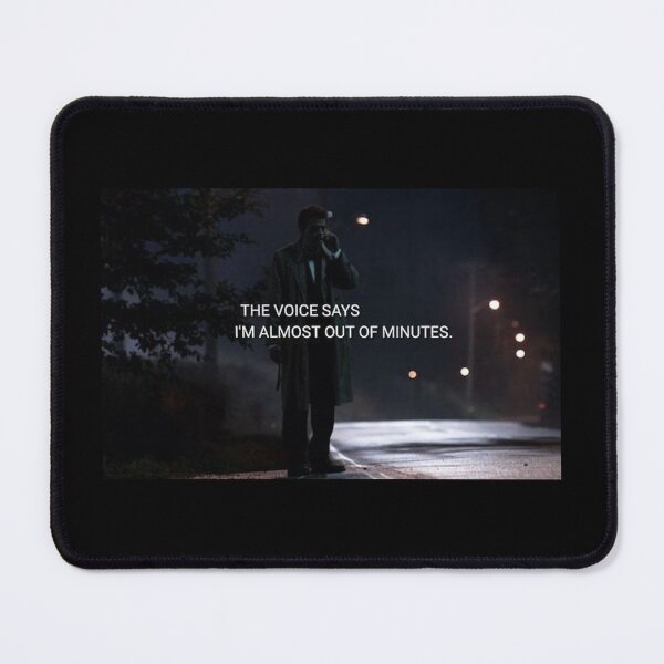 Item preview, "The voice says I'm almost of of minutes" - Castiel funny quote designed and sold by Winter Widow.