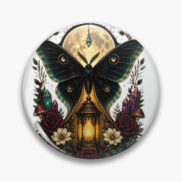 Item preview, Gothic Luna Moth Moon Lantern T-Shirt | Mystical Botanical Moth, Moon & Roses Fantasy Nature Tee designed and sold by HopeAndHustle.