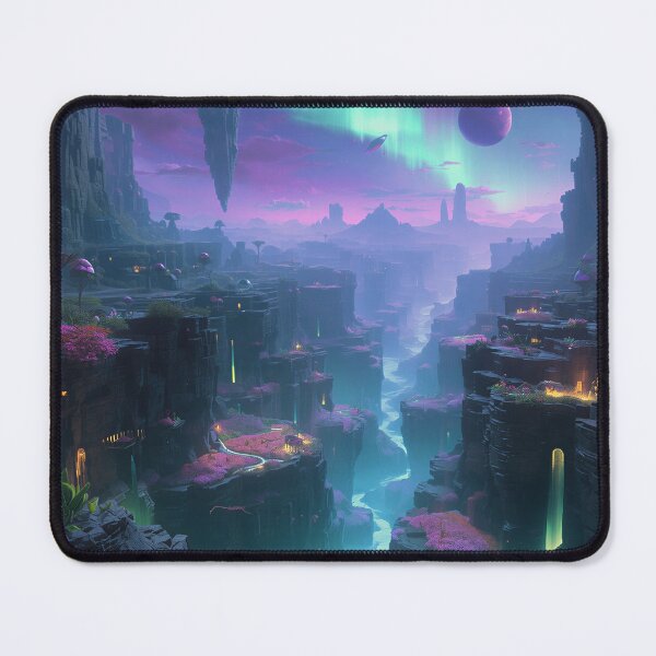 Item preview, Sapphire Nebula Forest Alien Planet Landscape designed and sold by Luminous Wilds.
