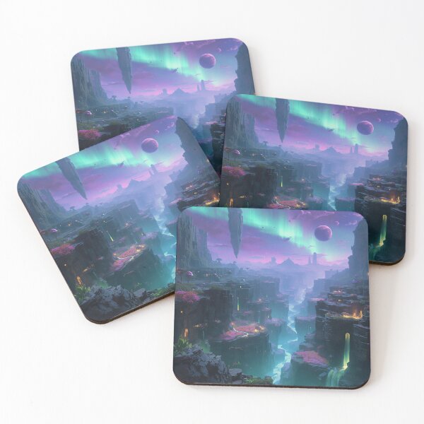 Item preview, Sapphire Nebula Forest Alien Planet Landscape designed and sold by Luminous Wilds.