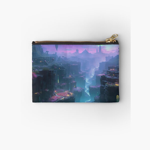 Item preview, Sapphire Nebula Forest Alien Planet Landscape designed and sold by Luminous Wilds.