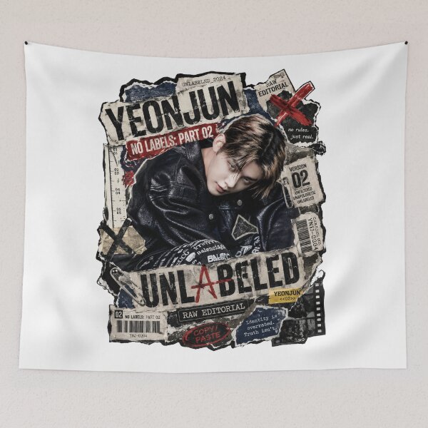 Item preview, Yeonjun No Labels Typographic Music Poster Art designed and sold by Valeree Store.