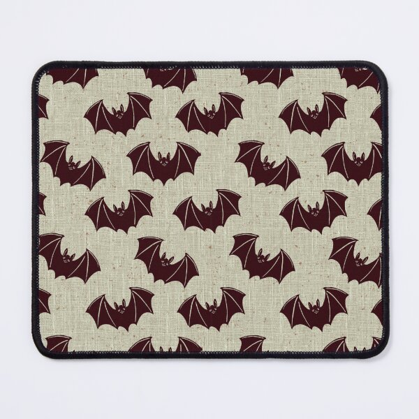 Item preview, Gothic Bat Toile Oxblood Moody Halloween Folk Pattern designed and sold by DColourMuse.