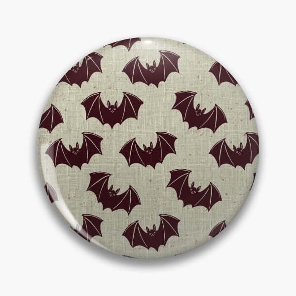 Item preview, Gothic Bat Toile Oxblood Moody Halloween Folk Pattern designed and sold by DColourMuse.