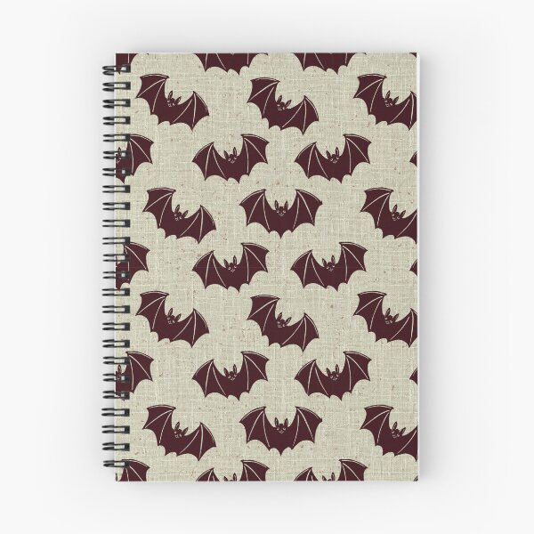Item preview, Gothic Bat Toile Oxblood Moody Halloween Folk Pattern designed and sold by DColourMuse.