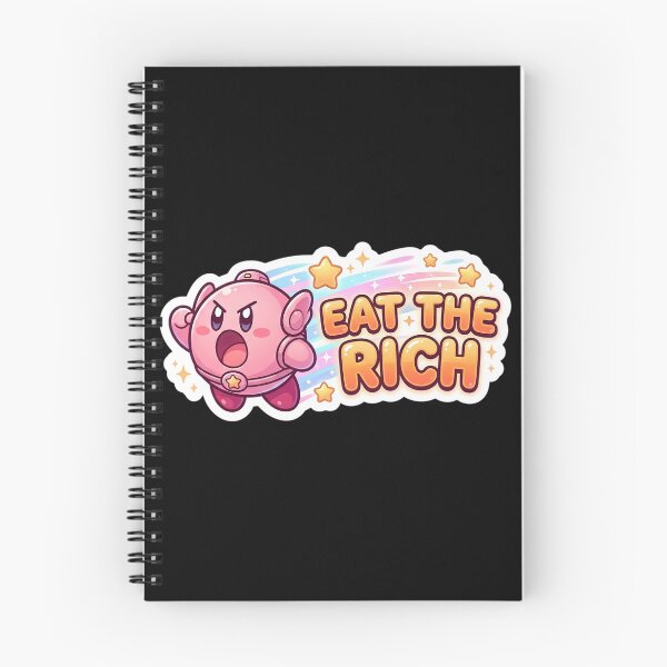 Item preview, Eat The Rich Cute Kawaii Space Hero Sticker | Funny Gamer Meme | Adorable Cartoon Graphic Design designed and sold by Bhaskar Digital Art.