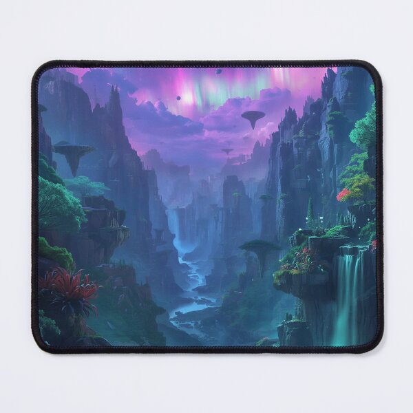 Item preview, Aurora Canyon Alien Fantasy Landscape designed and sold by Luminous Wilds.