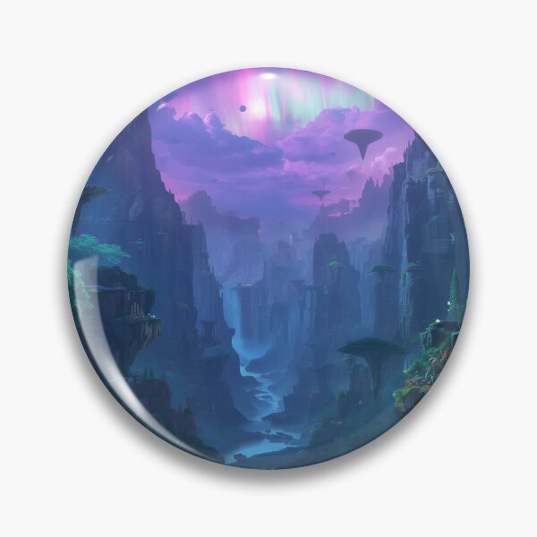 Item preview, Aurora Canyon Alien Fantasy Landscape designed and sold by Luminous Wilds.