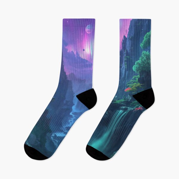 Item preview, Aurora Canyon Alien Fantasy Landscape designed and sold by Luminous Wilds.