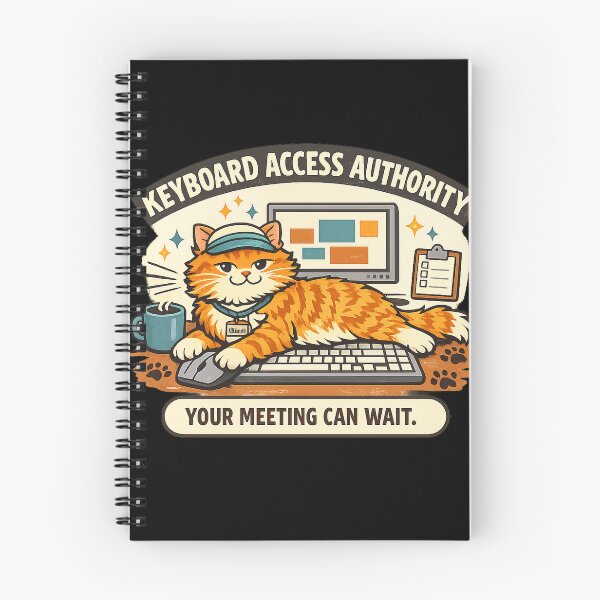Item preview, Keyboard Access Authority – Funny Orange Cat Office Design designed and sold by Concrete Coffee Studio.