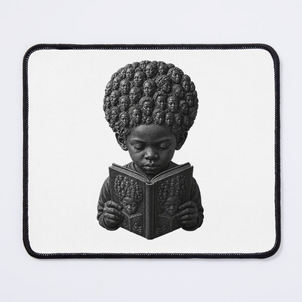 Item preview, Black Child Reading Inspires Knowledge Education and Cultural Pride designed and sold by WilliaMaler.