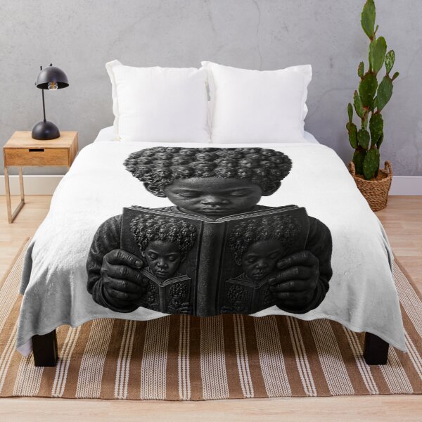 Item preview, Black Child Reading Inspires Knowledge Education and Cultural Pride designed and sold by WilliaMaler.