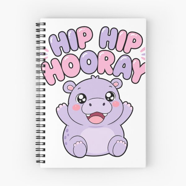Item preview, Hip Hip Hooray Cute Kawaii Hippo designed and sold by BoosterShop.