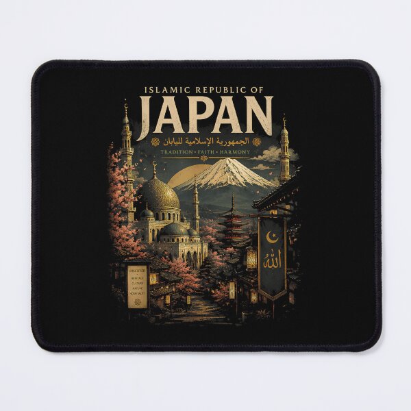 Item preview, Islamic Japan Fantasy Landscape with Heritage Culture and Mount Fuji designed and sold by WilliaMaler.