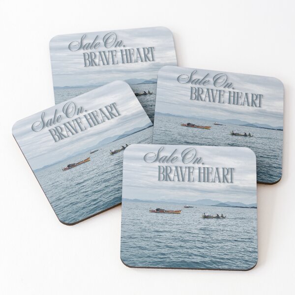 Item preview, Sail On, Brave Heart – Inspirational Ocean Photography Print designed and sold by Palette & Hue.