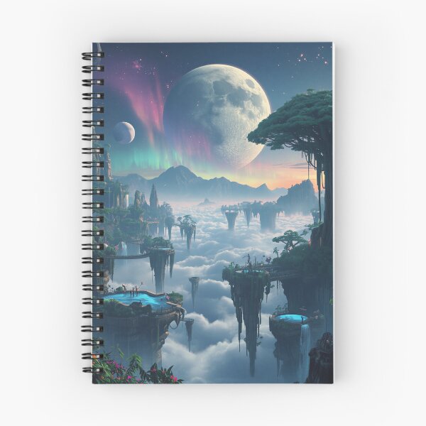 Item preview, Moonlit Floating Jungle Alien Landscape designed and sold by Luminous Wilds.