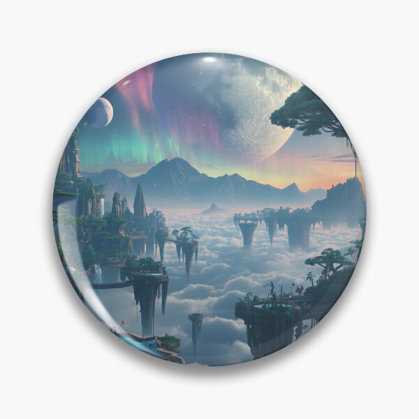 Item preview, Moonlit Floating Jungle Alien Landscape designed and sold by Luminous Wilds.