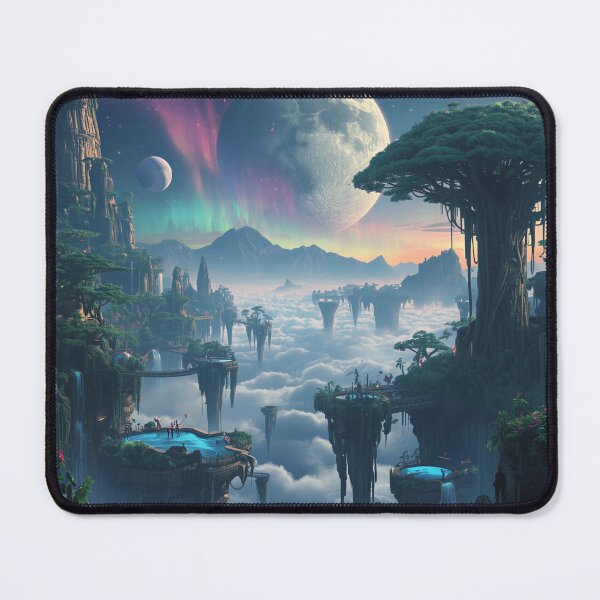 Item preview, Moonlit Floating Jungle Alien Landscape designed and sold by Luminous Wilds.