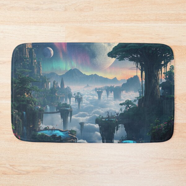 Item preview, Moonlit Floating Jungle Alien Landscape designed and sold by Luminous Wilds.