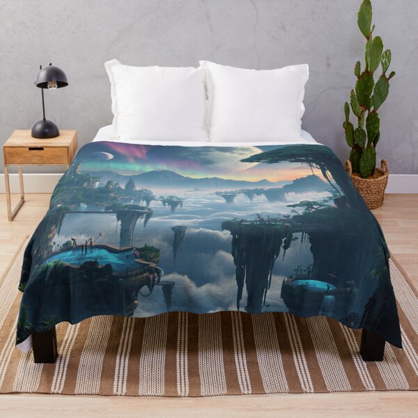 Item preview, Moonlit Floating Jungle Alien Landscape designed and sold by Luminous Wilds.