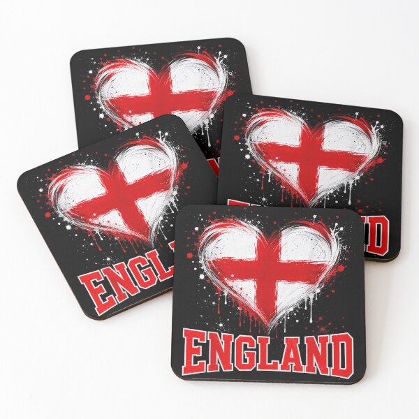Item preview, England Heart Flag for Football Supporters and National Pride designed and sold by WilliaMaler.