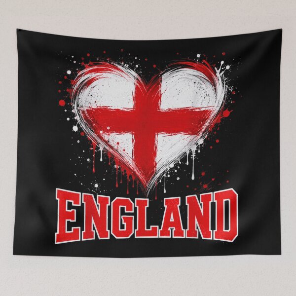 Item preview, England Heart Flag for Football Supporters and National Pride designed and sold by WilliaMaler.