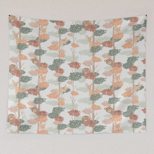 Item preview, Hide and Seek Kids Fall Pattern designed and sold by CrisGHeer Art &Illustration.