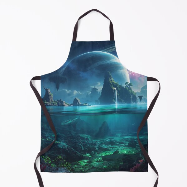 Item preview, Emerald Bioluminescent Ocean Alien Landscape designed and sold by Luminous Wilds.
