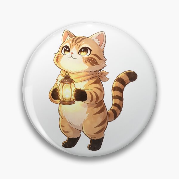 Item preview, The Lantern Keeper - Cute Felis Nigripes Holding a Magical Light designed and sold by ABYSSLAB.